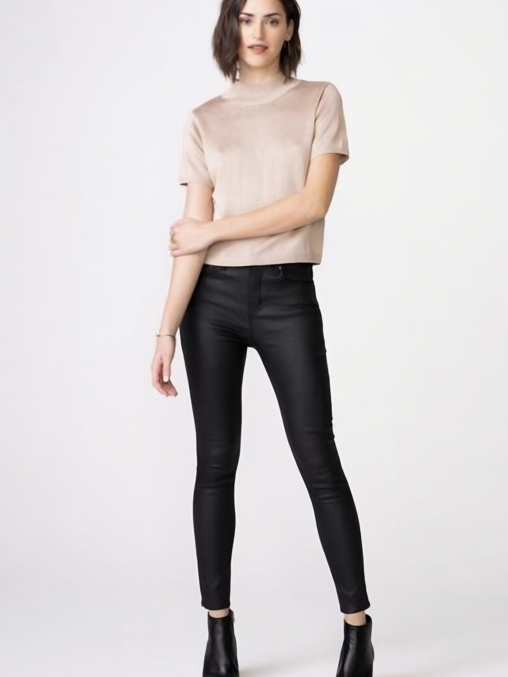 Olive Green Coated Skinny Jeans - Women's High-Rise Stretch Brand New 29